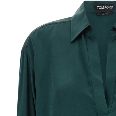 Tom Ford Satin Silk Polo Shirt