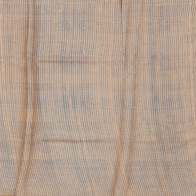 Mustard Tussar Silk Saree Printed