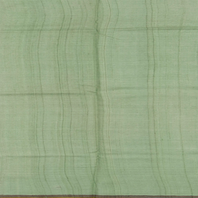Green Tussar Silk Saree With Hand Block Print