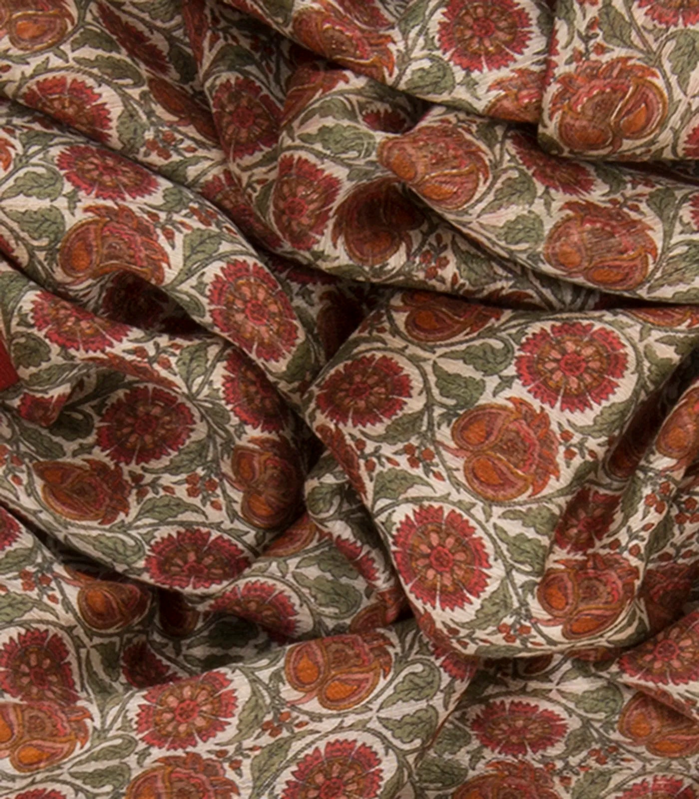 Beige Handwoven Tussar Silk Saree With Print