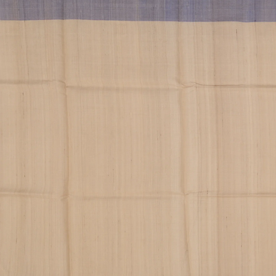 Cream Handwoven Tussar Silk Saree