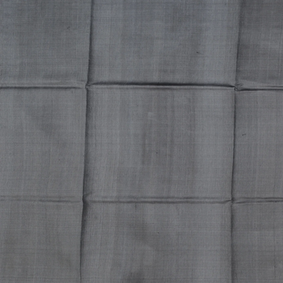 Grey Handwoven Tussar Silk Saree