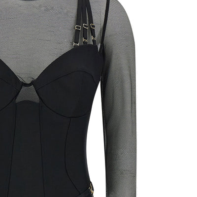 Elisabetta Franchi Jersey And Tulle Jumpsuit