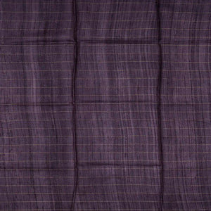 Cream Handloom Tussar Silk Saree With Printed Motifs On Checks-Cream