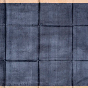 Cream Handloom Tussar Silk Saree With Printed Floral Motifs-Cream