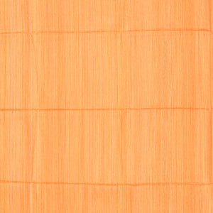 Orange Handloom Jute Saree With Zari Stripes-Orange