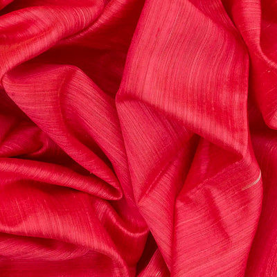 Dark Peach Handloom Jute Saree With Stripe Buttas-Dark Peach