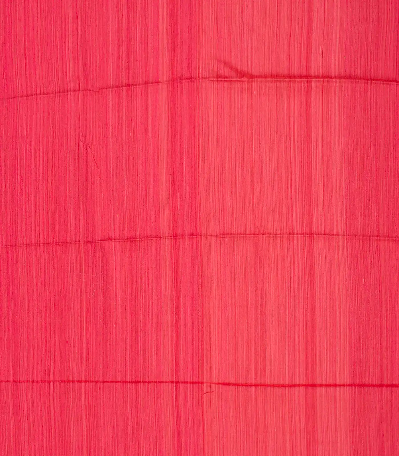 Dark Peach Handloom Jute Saree With Stripe Buttas-Dark Peach