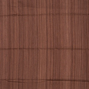 Brown Handloom Jute Saree With Stripe Buttas-Brown