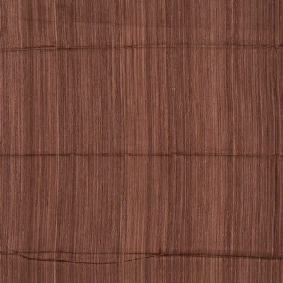 Brown Handloom Jute Saree With Stripe Buttas-Brown