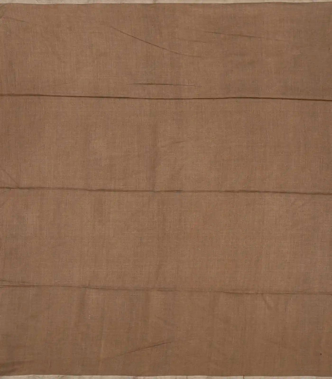 Taupe Handloom MungaTussar Silk Saree With Kamalam Motifs-Taupe