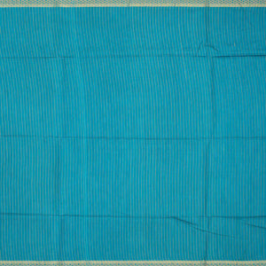 Sky Blue Handwoven Tussar Silk Saree With Striped Pallu-Sky Blue