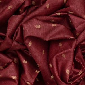 Brown Woven Tussar Silk Saree With Rudraksham Motifs-Brown