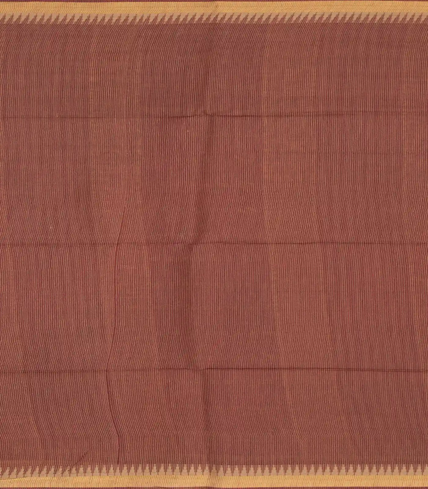 Brown Woven Tussar Silk Saree With Rudraksham Motifs-Brown