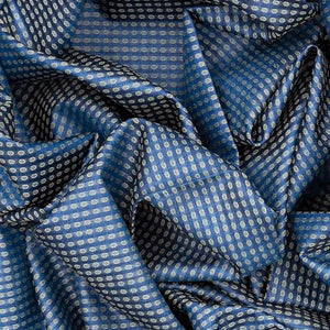 Steel Blue Woven Tussar Silk Saree With Button Motifs-Steel Blue
