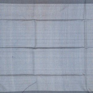 Steel Blue Woven Tussar Silk Saree With Button Motifs-Steel Blue