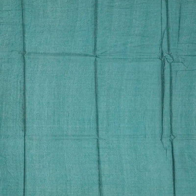 Shadow Green Woven Tussar Silk Saree With Dotted Stripes-Shadow Green