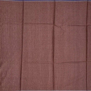 Brown Woven Tussar Silk Saree With Dotted Stripes-Brown