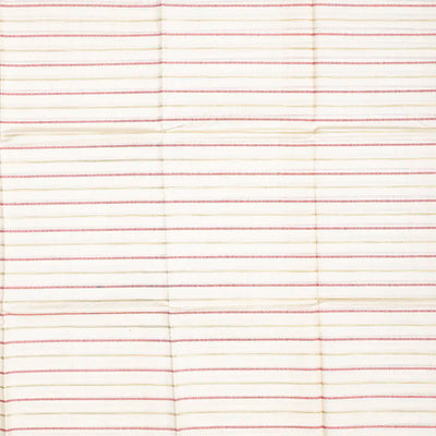 Off White Woven Tussar Silk Saree With Multi Stripes-Off White