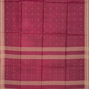 Chestnut Pink Woven Tussar Silk Saree With Button Motifs-Chestnut Pink