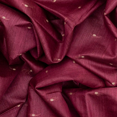 Chestnut Pink Woven Tussar Silk Saree With Button Motifs-Chestnut Pink