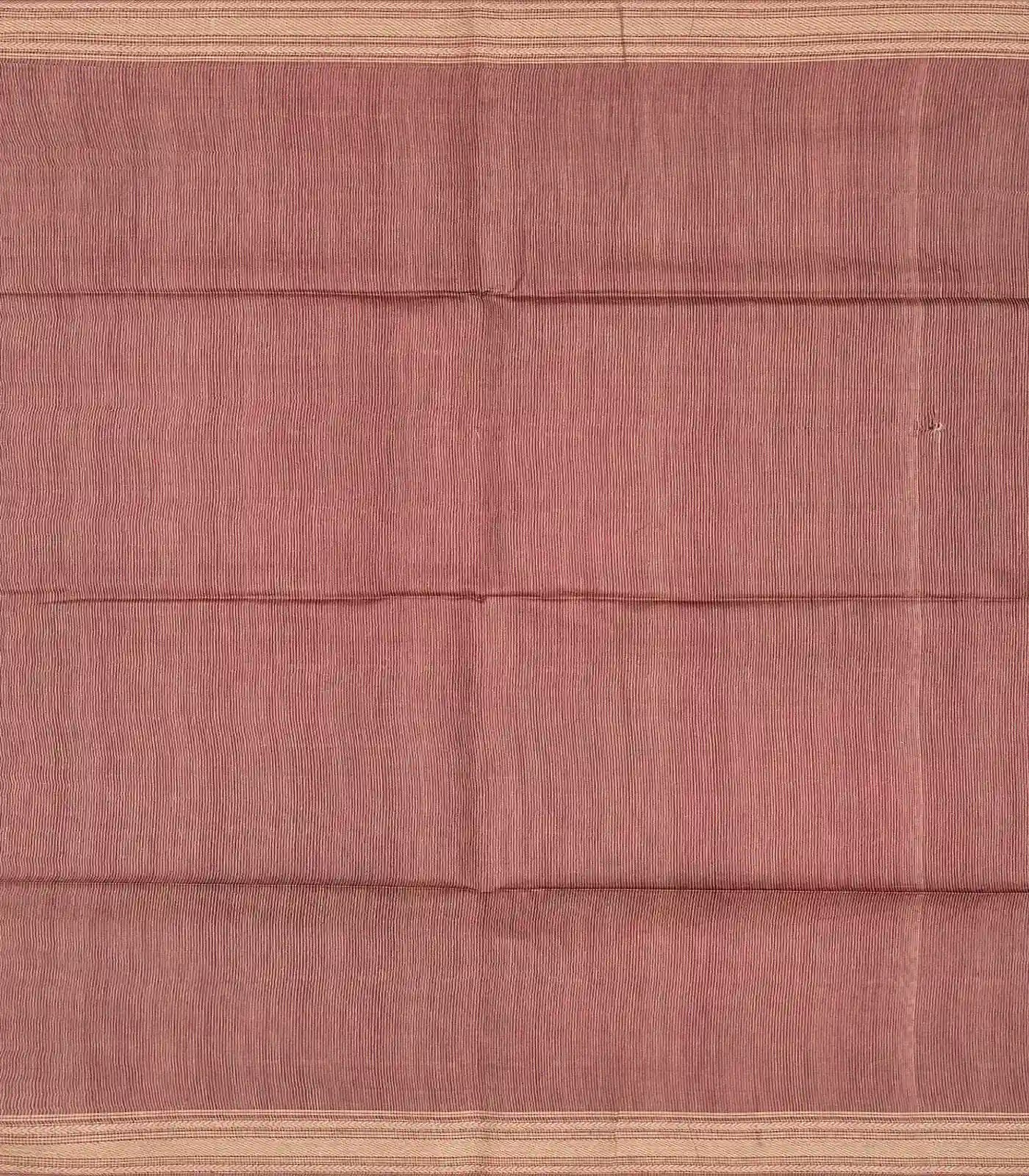 Chestnut Pink Woven Tussar Silk Saree With Button Motifs-Chestnut Pink