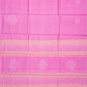 Bubble Gum Pink Woven Tussar Silk Saree With Diamond Motifs-BubbleGum Pink