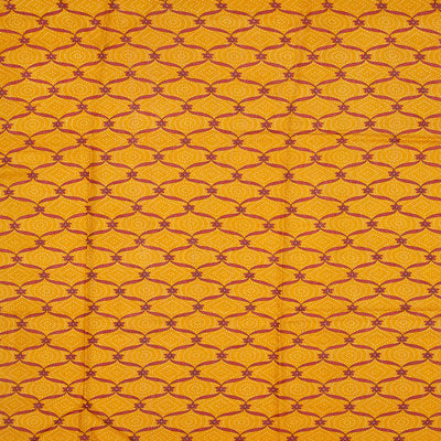 Oil Mustard Woven Tussar Silk Saree Printed With Floral Motifs-OIL MUSTARD