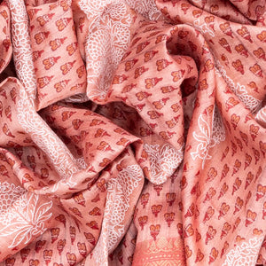 Baby  Handloom Tussar Silk Saree With Printed & Embroidery Motifs-Baby Pink