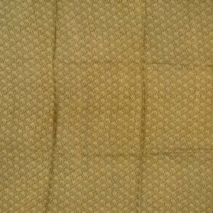 Mustard Handwoven Printed Tussar Silk Saree With Floral Motifs-Mustard