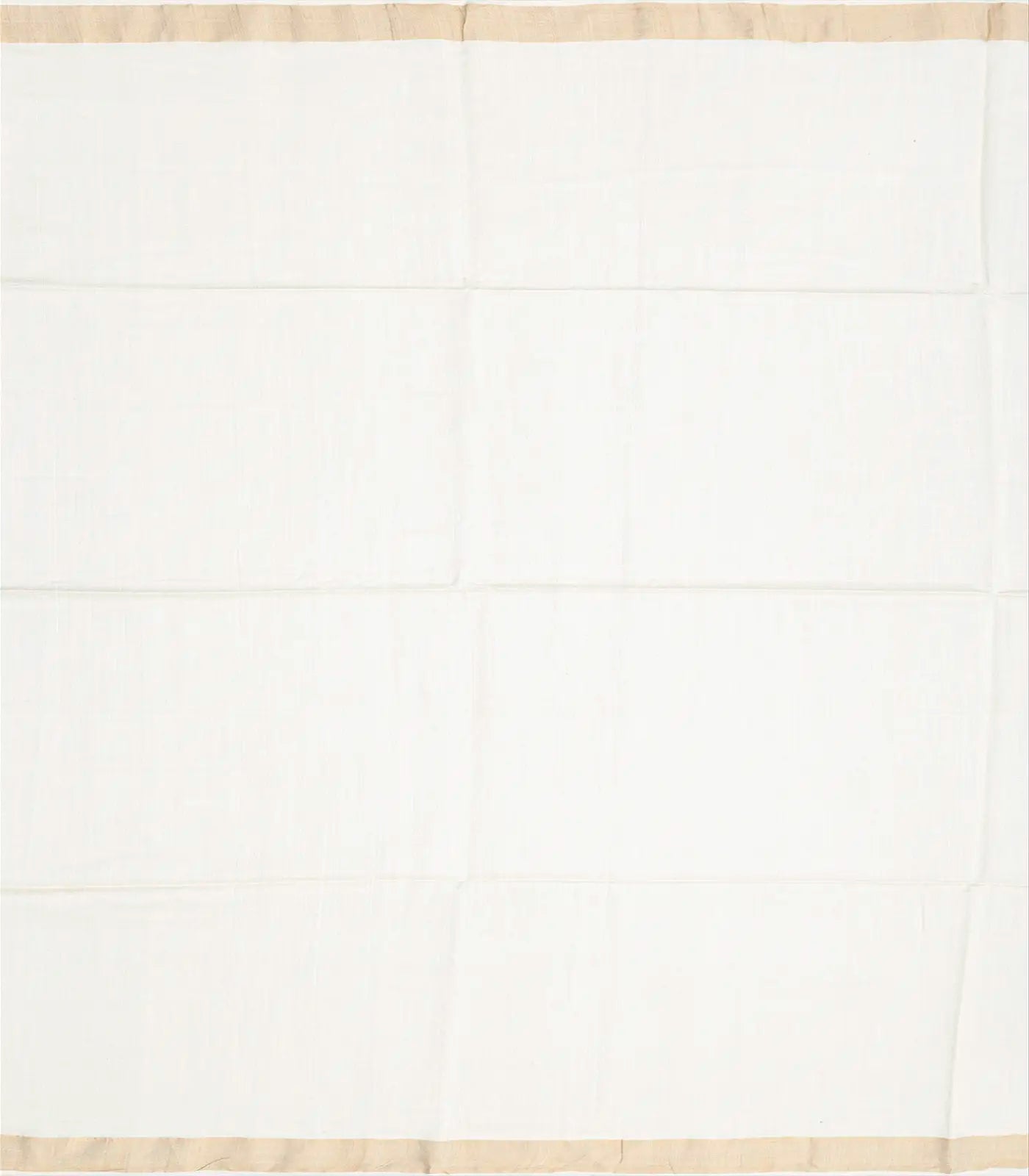 White Handwoven Tussar Silk Saree With Black Floral Motifs-White