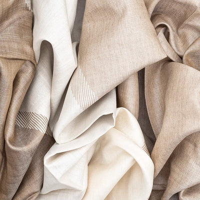 Taupe Handwoven Tussar Silk Saree With Abstract Motifs-Taupe