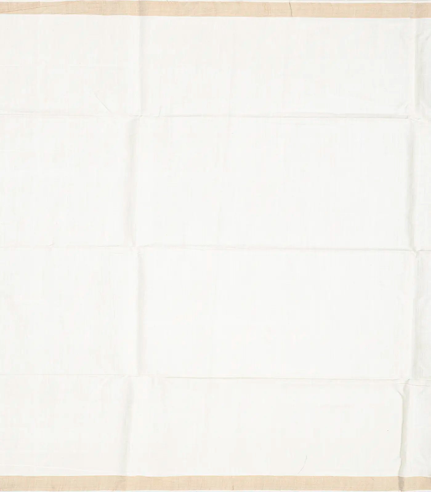 White Handwoven Tussar Silk Saree With Purple Floral Motifs-White