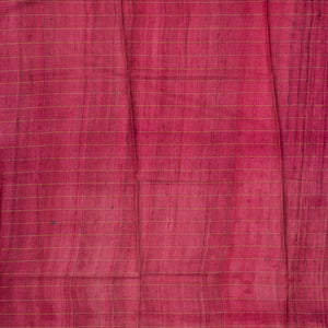 Baby Pink Handloom Tussar Silk Saree With Printed Floral Motifs-Baby Pink