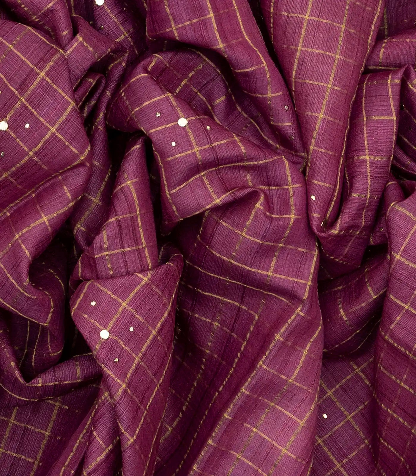 Purple Handloom Tussar Silk Saree With Printed Floral Vine Motifs-Purple