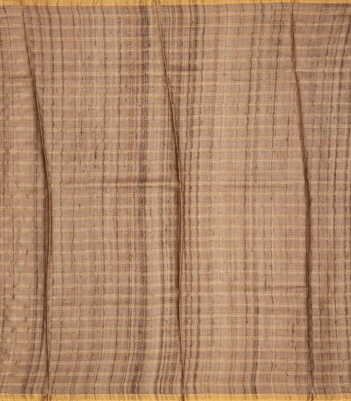 Sea Green Handloom Tussar Silk Saree With Printed Floral Motifs-Sea Green