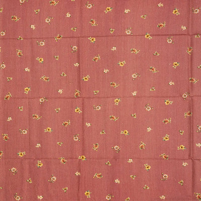 Dusty Pink Handloom Tussar Silk Saree With Printed Bird Motifs-Dusty Pink