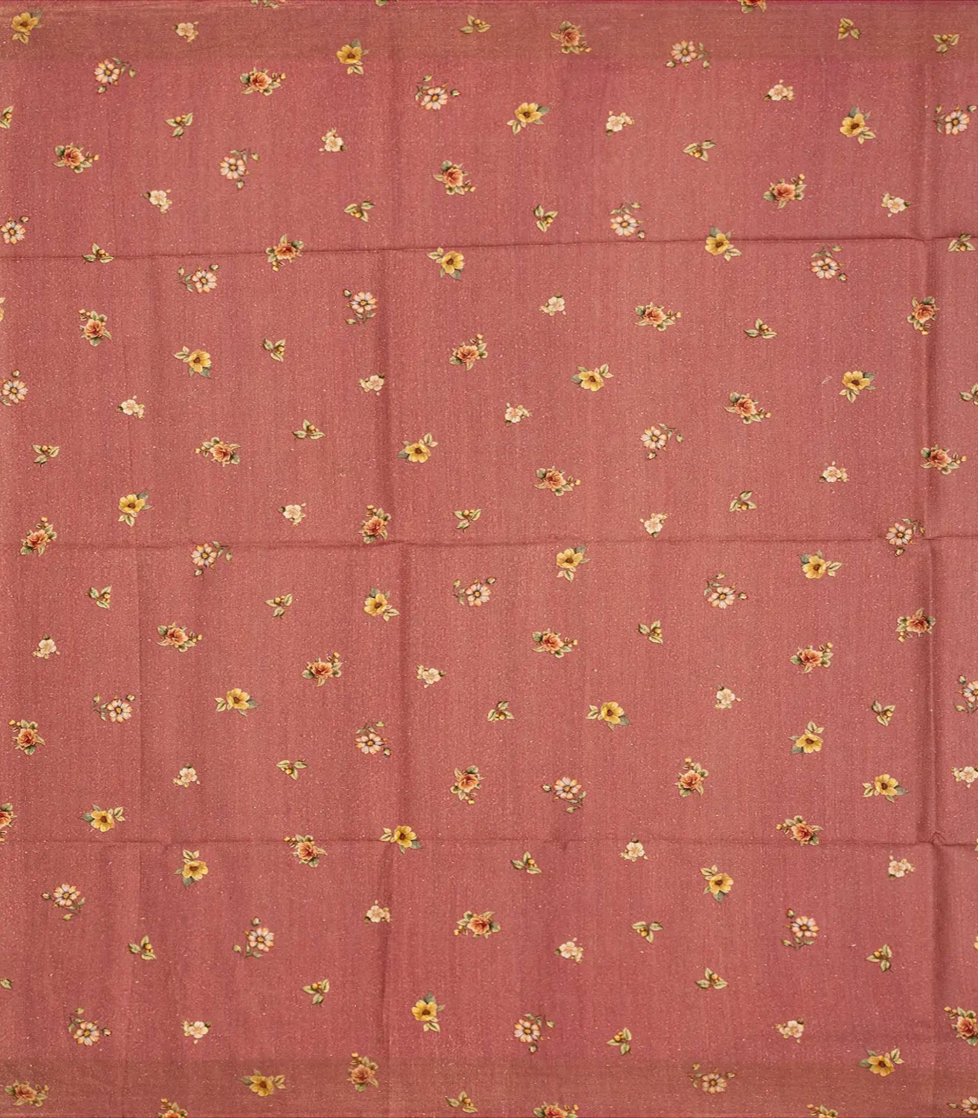 Dusty Pink Handloom Tussar Silk Saree With Printed Bird Motifs-Dusty Pink