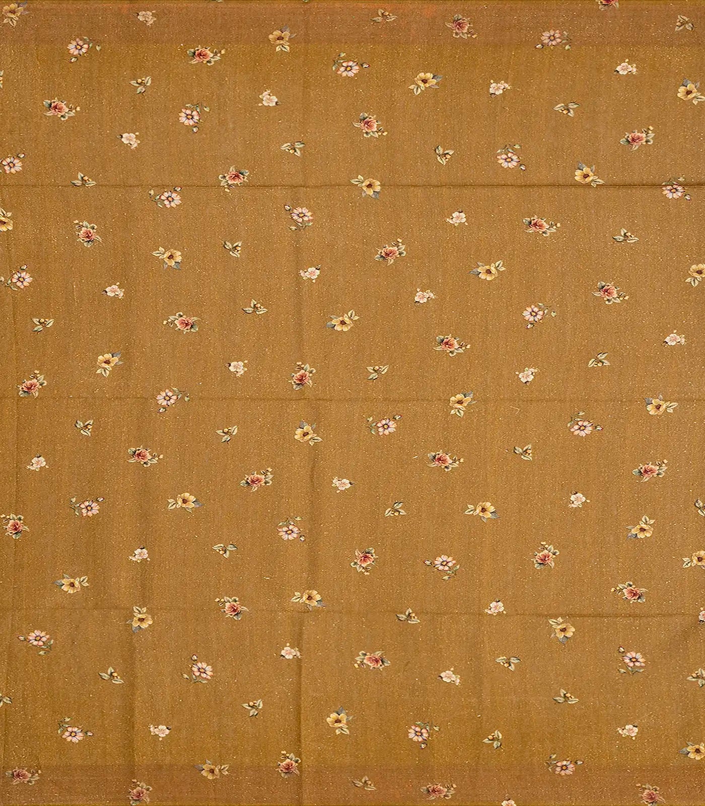 Beige Handloom Tussar Silk Saree With Printed Bird Motifs-Beige