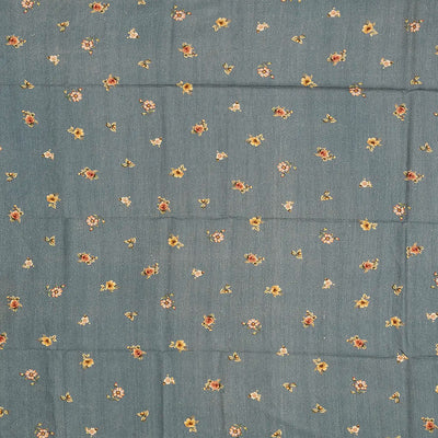 Grey Handloom Tussar Silk Saree With Printed Bird Motifs-Grey