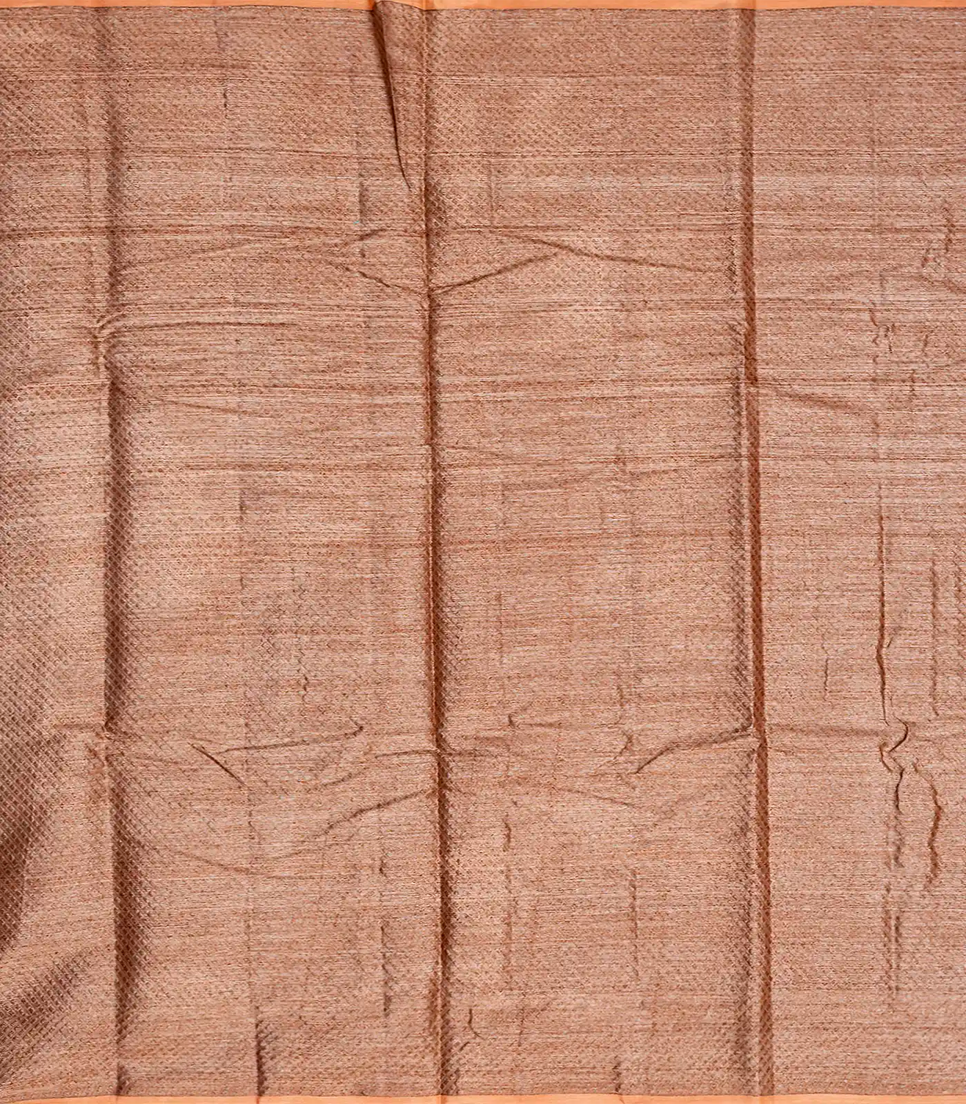 Orange Handwoven Tussar Silk Saree With Floral Butta Motifs-Orange