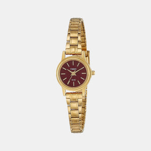 Classics Women Quartz Red Dial Analog Stainless Steel Watch TW000CS20