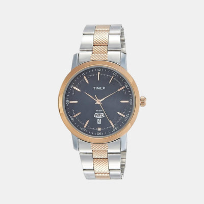 Classics Men Quartz Blue Dial Analog Stainless Steel Watch TW000G913