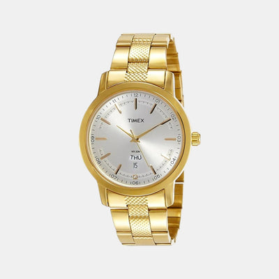 Classics Men Quartz Silver Dial Analog Stainless Steel Watch TW000G915