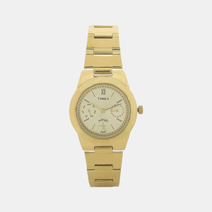 Fashion Women Quartz White Dial Analog Stainless Steel Watch TW000J105