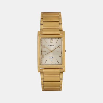 Classics Men Quartz Gold Dial Analog Stainless Steel Watch TW000L518
