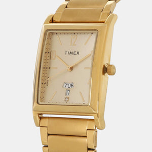 Classics Men Quartz Gold Dial Analog Stainless Steel Watch TW000L518