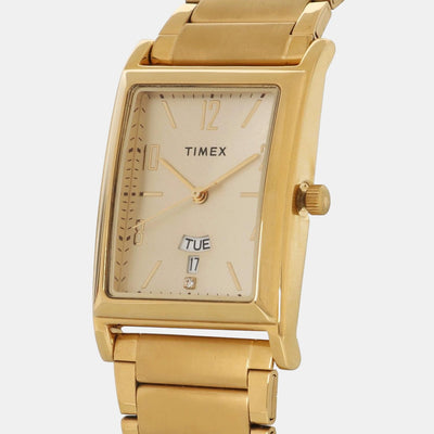 Classics Men Quartz Gold Dial Analog Stainless Steel Watch TW000L518