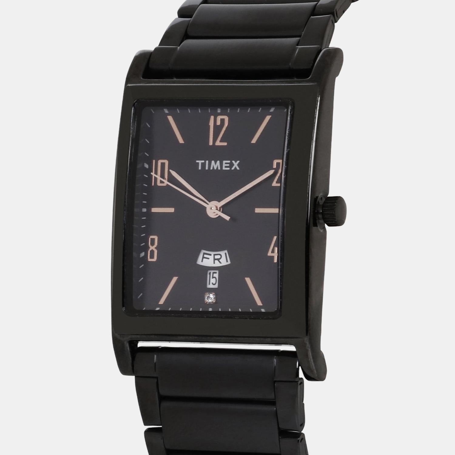 Classics Men Quartz Black Dial Analog Stainless Steel Watch TW000L521