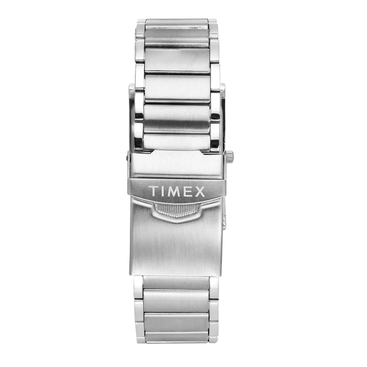 Fashion Men Quartz Blue Dial Analog Stainless Steel Watch TW000L523